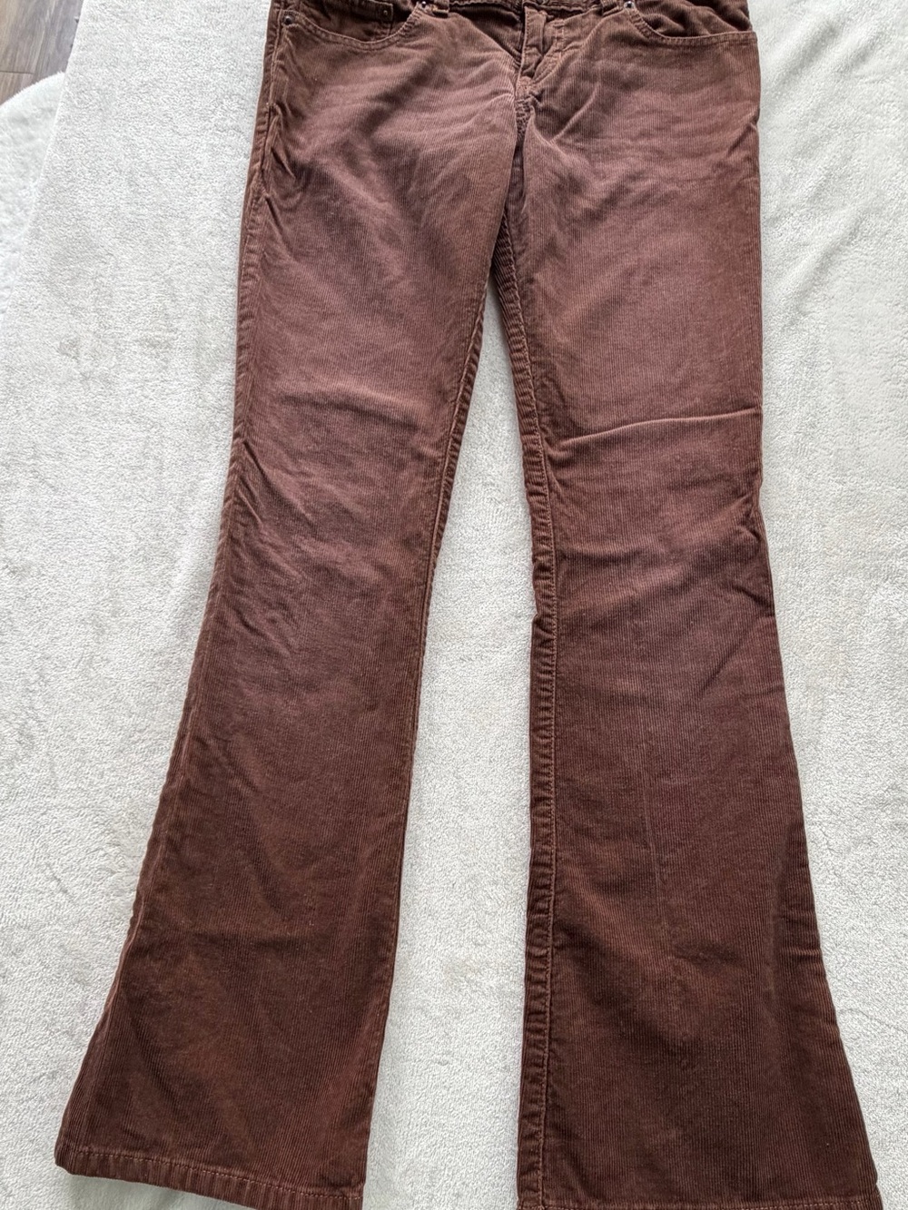 Abercrombie & Fitch Corduroy Flare Pants Womens 2 Low Rise Vintage Y2K Bootcut - Picture 3 of 7